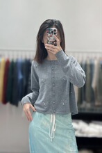 秋冬多巴胺穿搭盐系小香风红色针织开衫毛衣优雅百搭减龄显瘦
