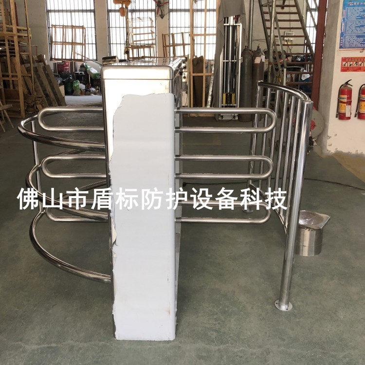 学校智能身份识别半高旋转门工厂进出智能刷卡通道转闸工地十字栅