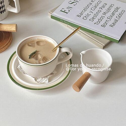 OCHO VENADO Mini Handle Small Milk Pitcher Milk Can Western Cuisine Sauce Bowl Milk Cup Condiment Plate Coffee Accessories