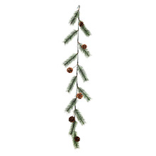135厘米圣诞仿真松叶松果混合长条橱窗节庆用品创意设计门藤条