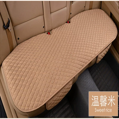 Linen, Tie-Free, Non-Slip, Single Piece Seat cushion, seat cover - warm-rice-in-the-back-row