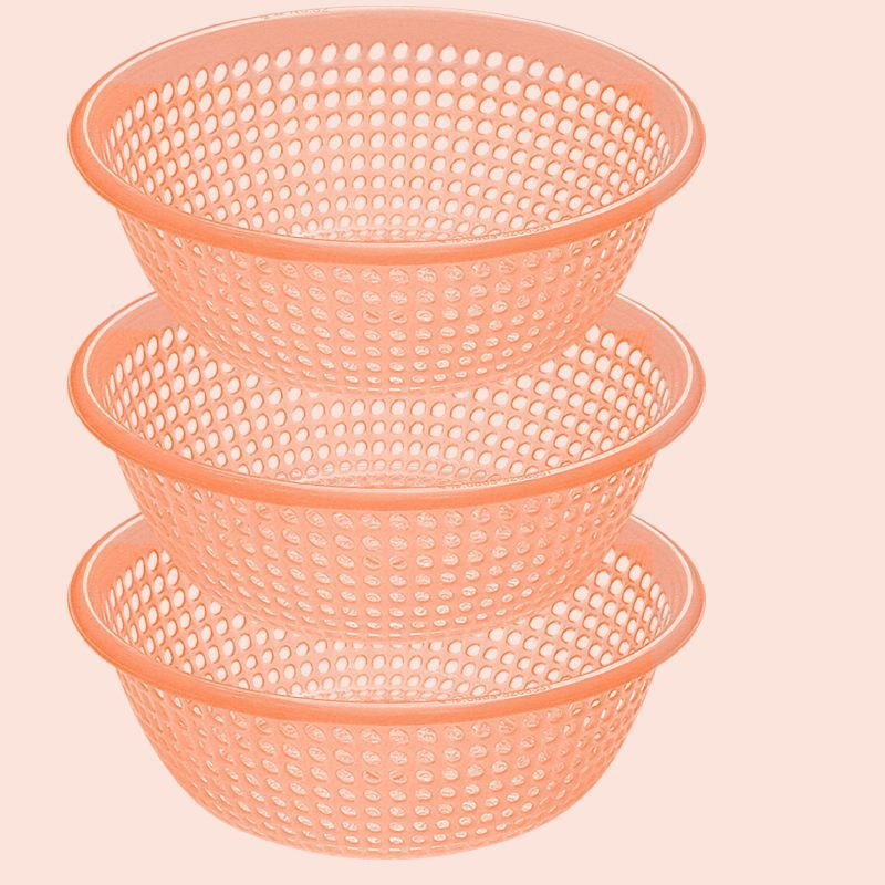 プラスチックふるい排水バスケット大型家庭用野菜洗いバスケット野菜洗いボウル果物洗いふるいキッチン厚みのある果物バスケット|undefined