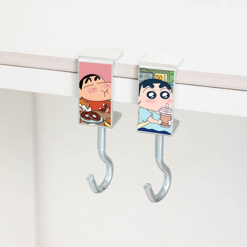 クレヨンしんちゃんフック学生デスクバッグフックアーティファクトステンレス鋼タイプパンチフリー取り外し可能なバッグフック|undefined