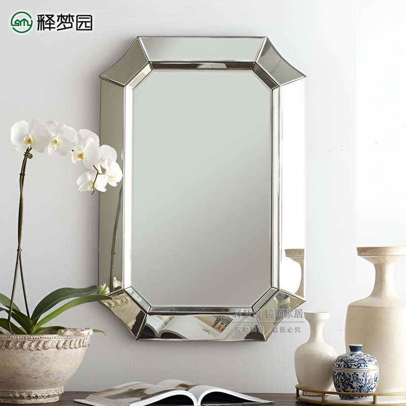 2025新款浴室镜轻奢卫生间浴室拼镜面墙壁玄关装饰镜2141