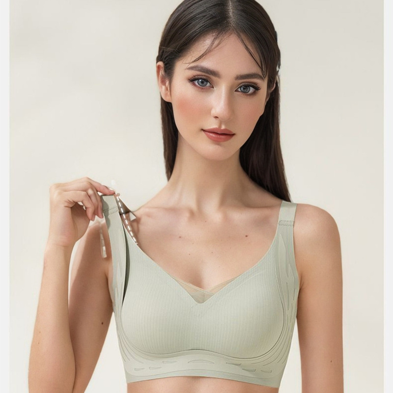 2861 Seamless Underwear Women's Big Breasts Revealing Small Breasts Push-Up Thin Adjustable Breast Reduction Anti-Sagging Sports Bra 2861 Seamless Underwear Women's Big Breasts Revealing Small Breasts Push-Up Thin Adjustable Breast Reduction Anti-Sagging Sports Bra