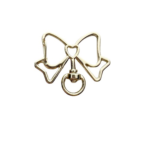 Bow rotating metal keychain electroplating process color-preserving handmade pendant accessories accessories