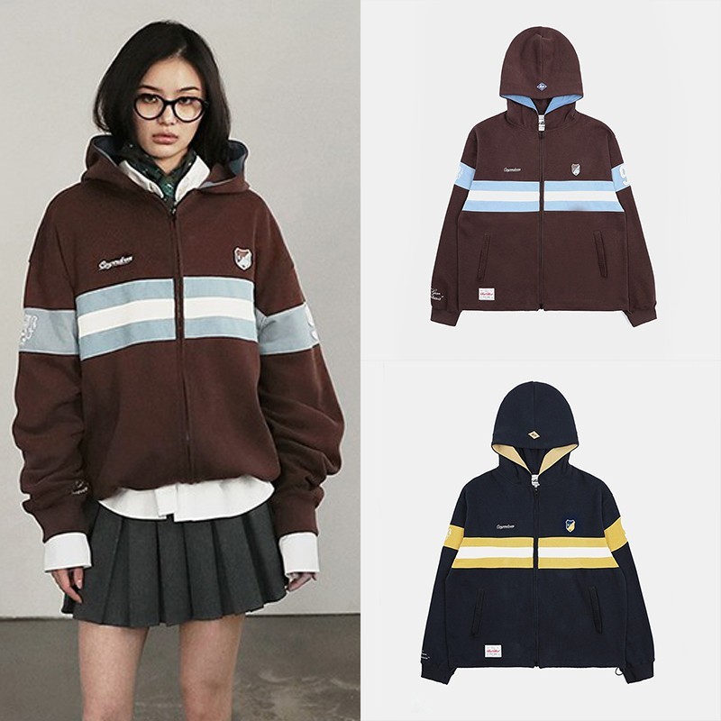 韓国 badblood bcac シリーズデザインニッチホットガールルーズジャケットアメリカンレトロフード付きスウェットシャツ|undefined