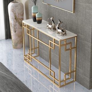 Modern Minimalist Iron Art Entrance Table Nordic Entrance Slate Table Entrance Wall Light Luxury Narrow Long Entrance Table
