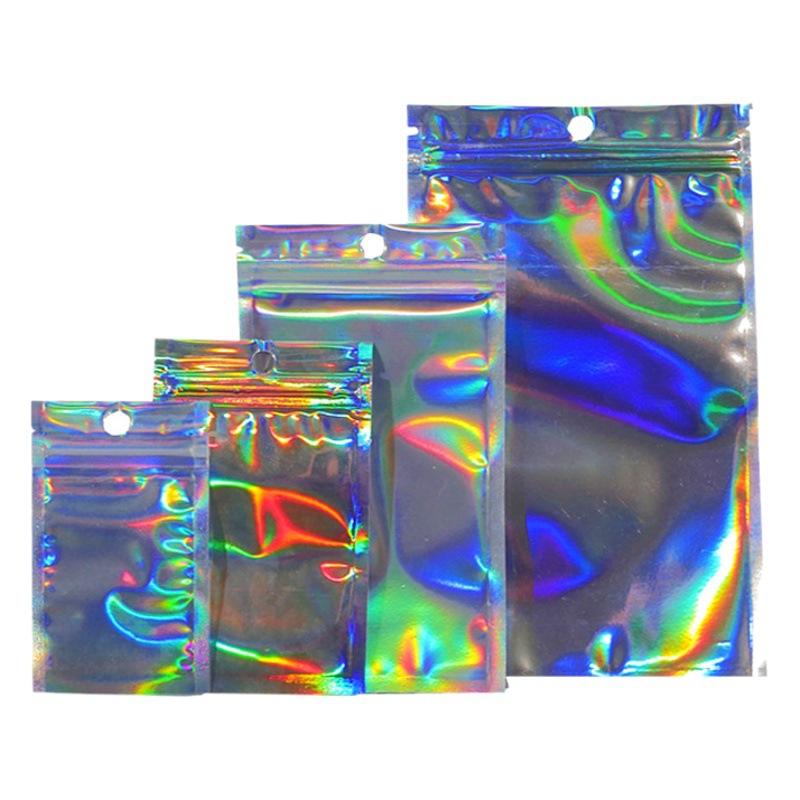 Bolsa de embalaje láser, bolsa ziplock, bolsa de Yinyang, bolsa de plástico, bolsa de plástico, bolsa de plástico, bolsa de plástico, bolsa de plástico, bolsa de joyería de color mágico arco iris