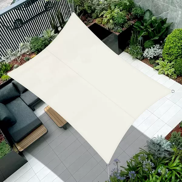 Waterproof Sunshade Sail, Sunshade and Rainproof Canopy, Rectangular Sunshade Cloth Suitable for Outdoor Courtyards and Balconies