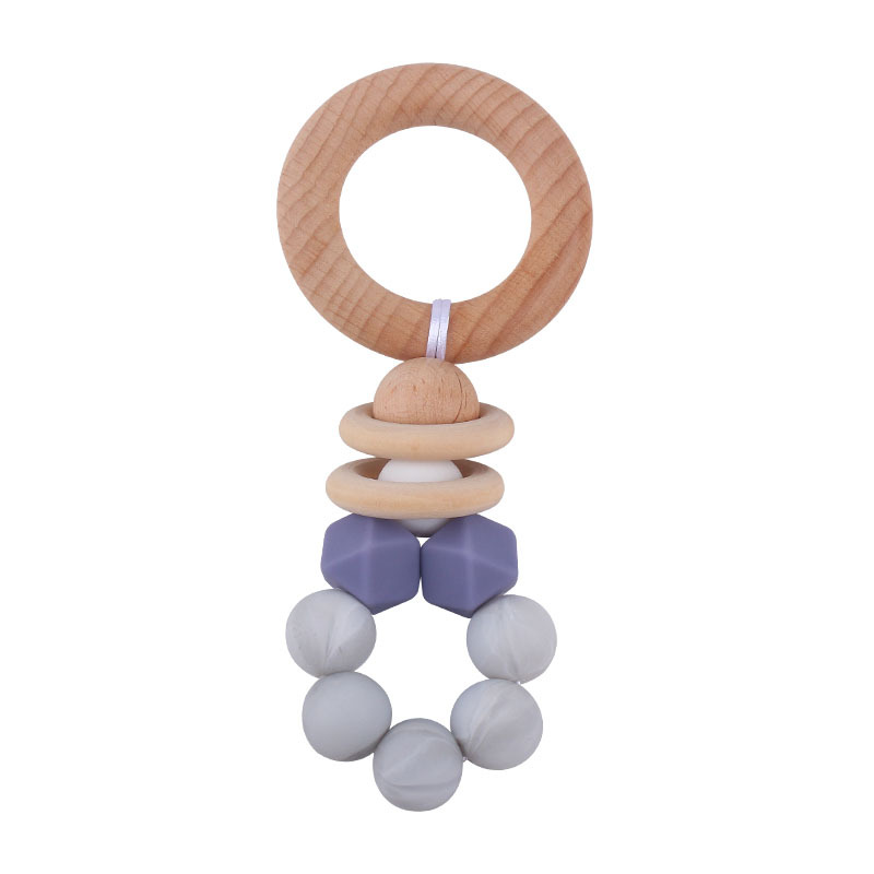 Nuevo bebé suministros DIY creativo Beech anillo mordedura pegamento bebé calmante silicona juguete teether