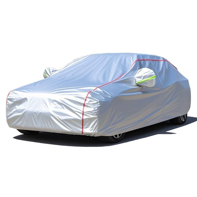 fabric, full cover, Car clothing - hatchback-please-specify-the-car-model-when-placing-an-order-dupont-oxford-fabric-in-silver-color-long-reflective-strips