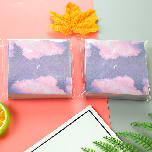 Bright Starry Sky Post-it Notes High-looking limited to students N times stickers can be peeled off to leave messages and forget things to note label stickers