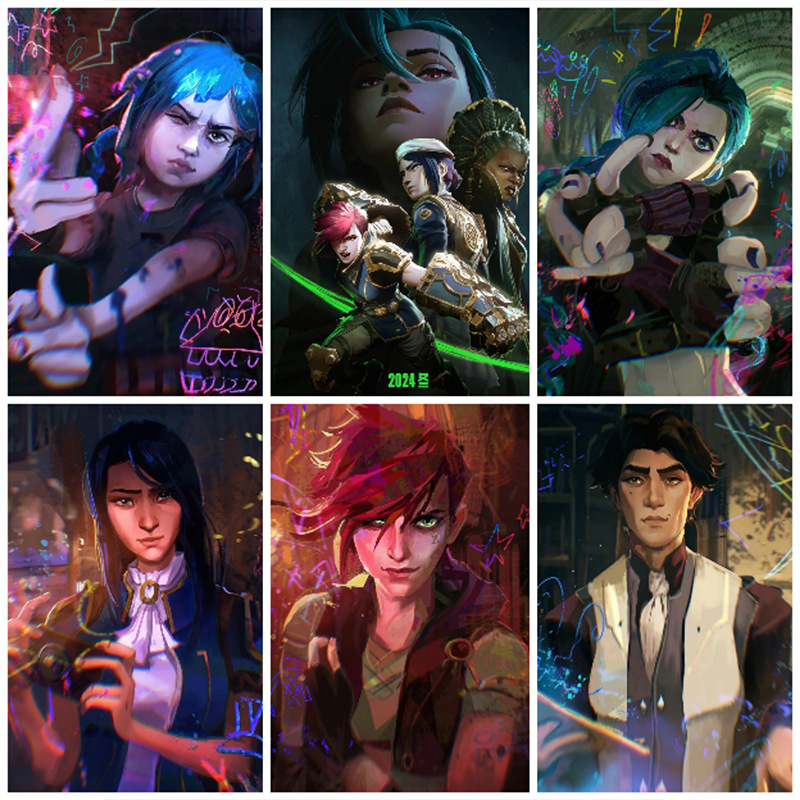 美漫 双城之战系列海报 不干胶海报 墙贴画 装饰画 明星收藏画