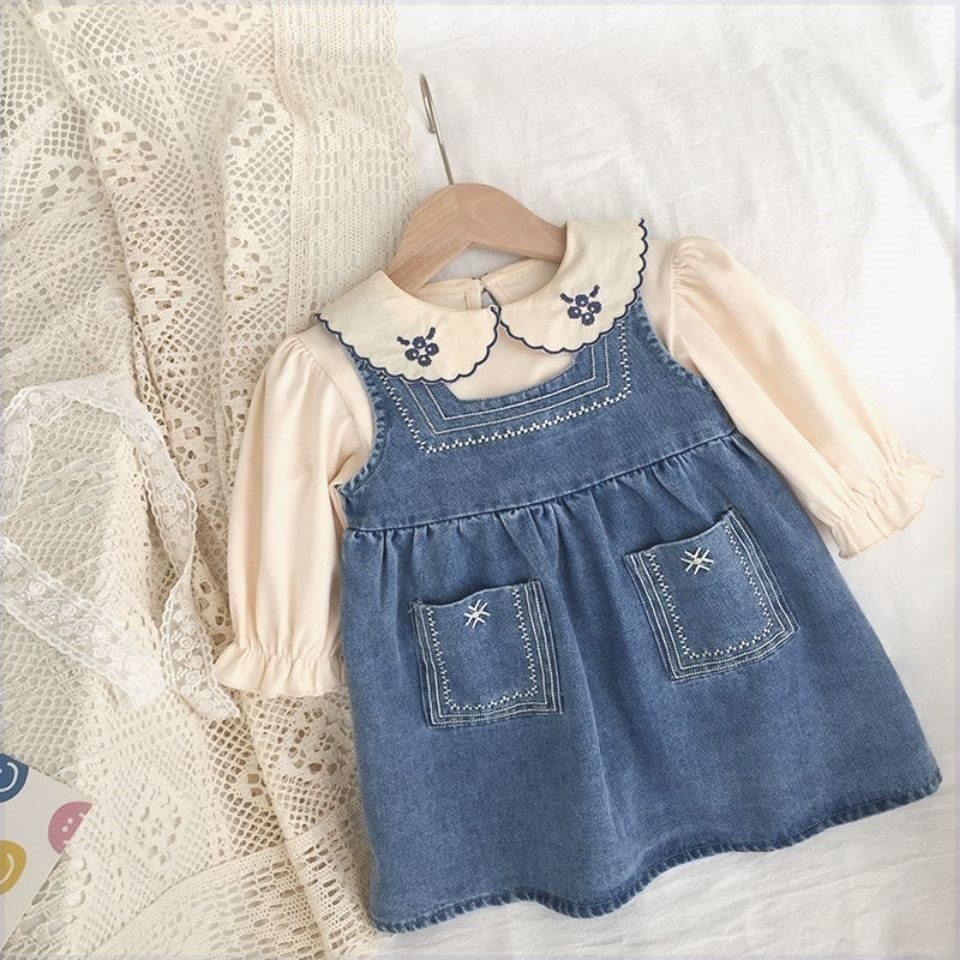 Children's autumn denim skirt
