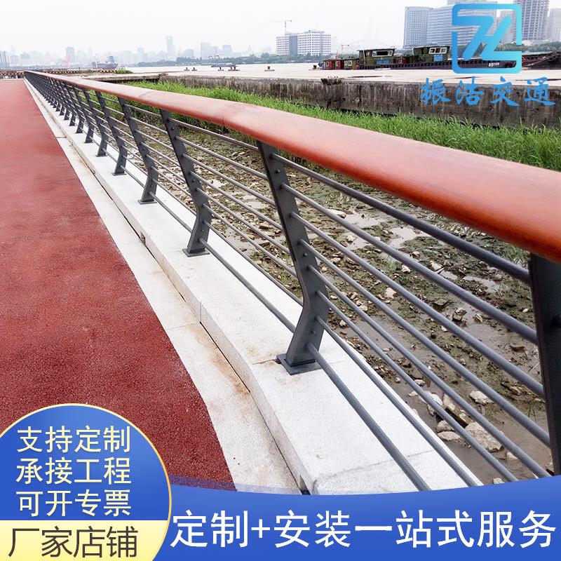 304不锈钢复合管防撞护栏河道景观防护栏池塘河边栏杆桥梁护栏