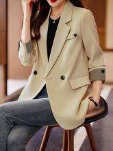 GDX908小西装外套女2023春秋新款韩版宽松气质休闲百搭西服女上衣