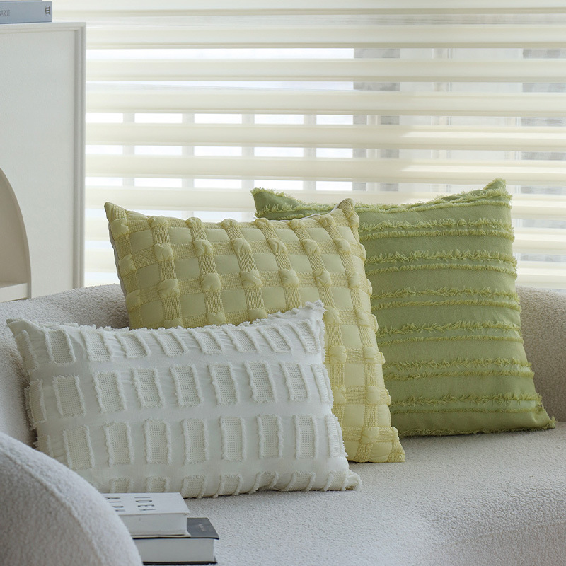 Verano pequeño fresco almohada verde almohada sofá cojín encantador hotel decoración de alojamiento residencial nuevo cojín mayorista