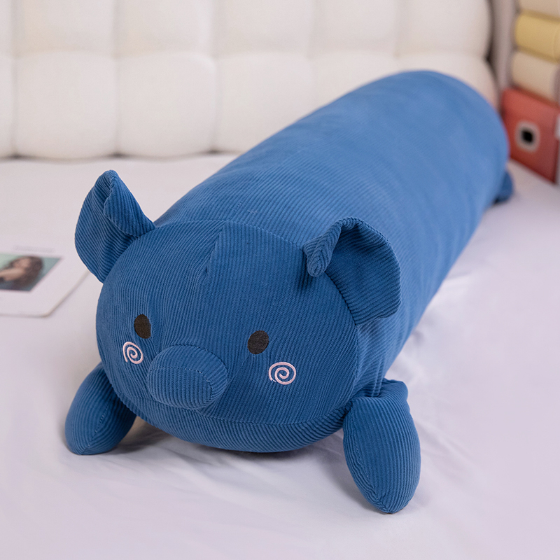 Almohada de cerdo de pana de dibujos animados Almohada de tira larga para dormir para niños Clip para dormir lateral para niñas Almohada para piernas Cojín para sofá junto a la cama