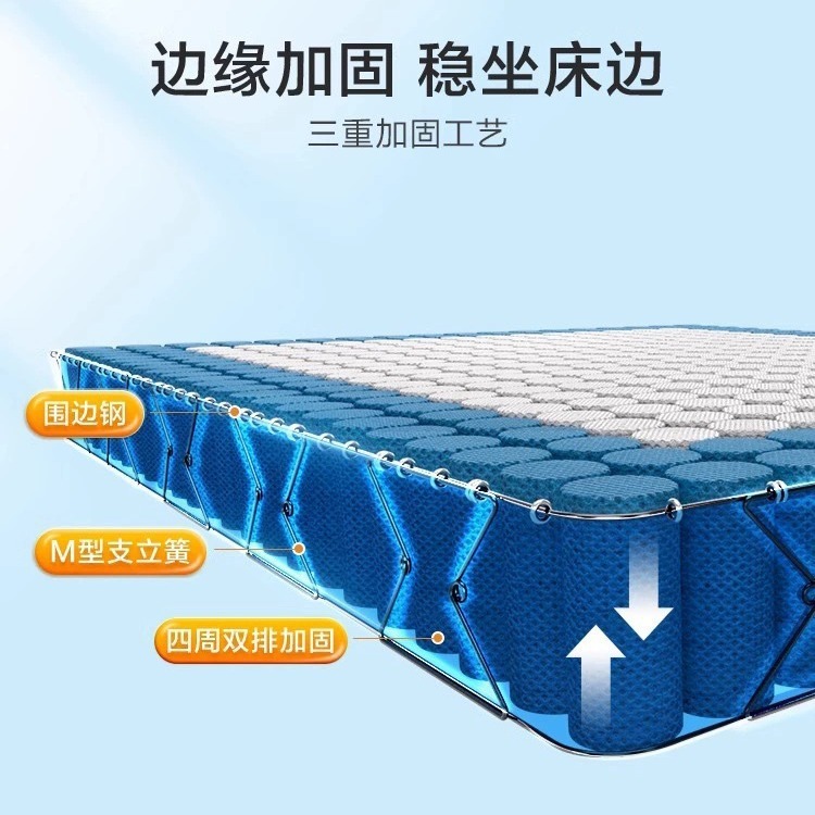 囍临门白骑士乳胶黄麻床垫独立弹簧床垫家用软硬两用卧室护脊|undefined