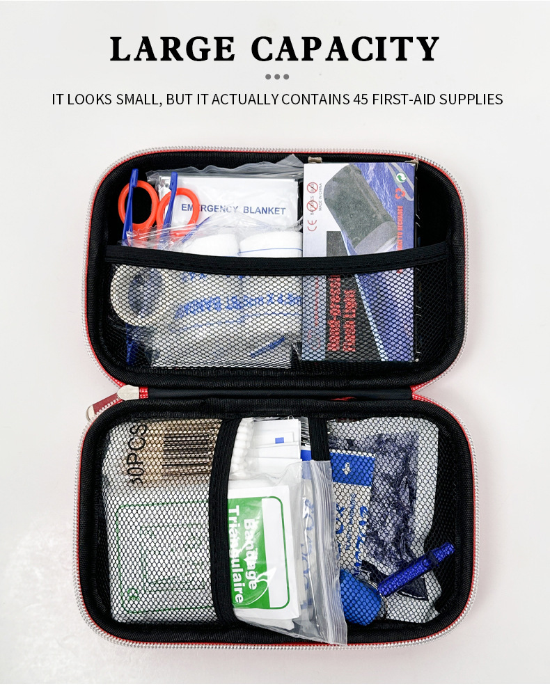 Cross-Border Export Eva Emergency Kit Set 45-Piece Set for Home and Car Emergency Kit Set Outdoor Portable Rescue Kit