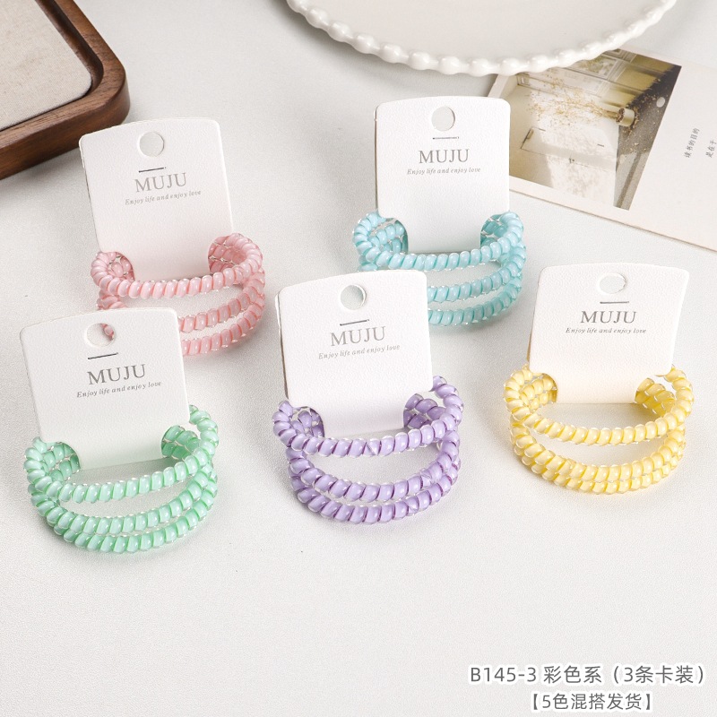 [Carga de tarjeta] sensación de alto nivel coreano de cabello de código de barras de moda de alta elasticidad de cabello anillo de cabello correa de cola de caballo