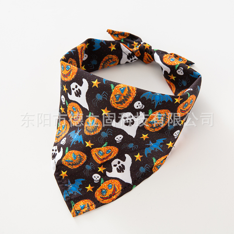 ペット用ハロウィンパンプキン三角スカーフ、ペット服、ペット用よだれかけ、犬用よだれかけ、猫用よだれかけ|undefined
