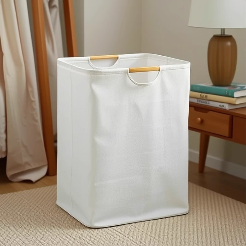 Household Cotton and Linen Dirty Clothes Basket Laundry Basket Large Capacity Storage Toy Wooden Handle Cross-Border Storage Basket Folding Bathroom Household Cotton and Linen Dirty Clothes Basket Laundry Basket Large Capacity Storage Toy Wooden Handle Cross-Border Storage Basket Folding Bathroom