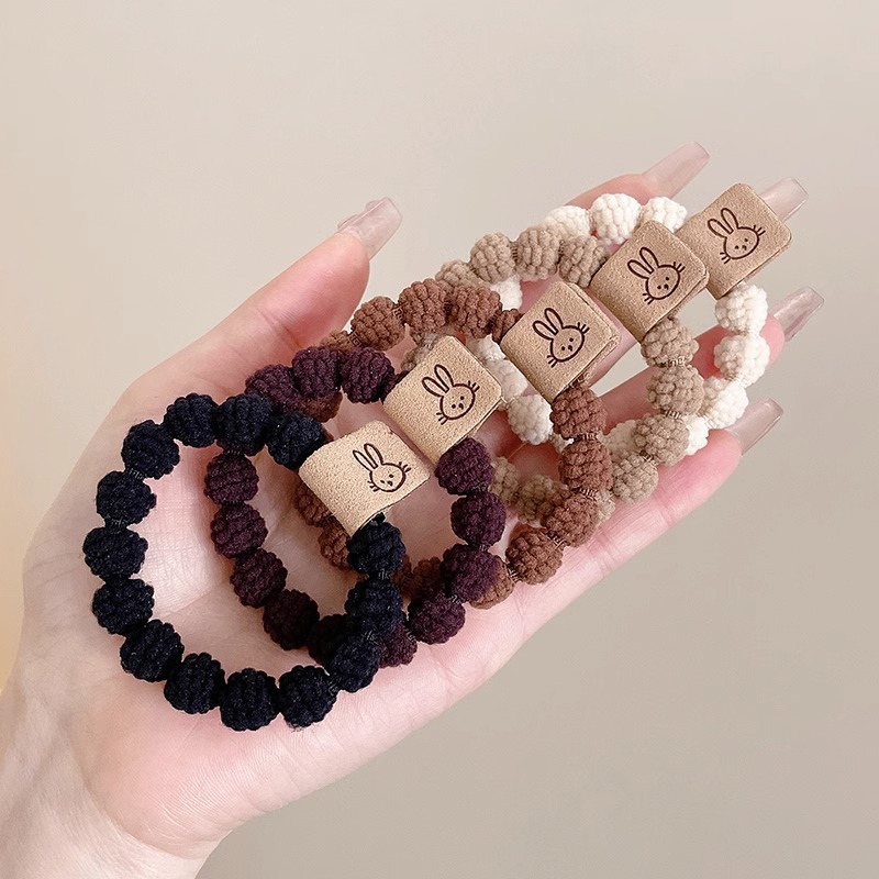 Cuerda para el cabello de dibujos animados, alta elasticidad y durabilidad, banda elástica para atar la cabeza, bola para mujer, lazo para el cabello, cuerda para la cabeza, nueva funda de cuero, accesorios para el cabello, todo fósforo