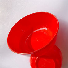 H^拜神供佛红碗红色福字供碗塑料小碗拜拜用品婚庆用中式塑料碗家