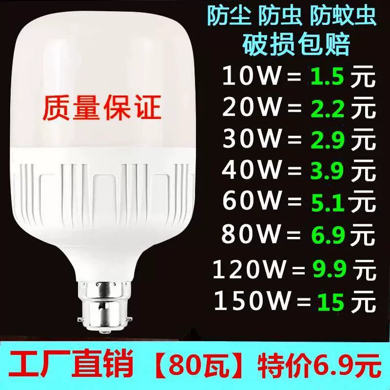 Лампочка LED, энергосберегающая лампа, старого образца сверхяркие светодиоды, с резьбовым цоколем, 40Вт