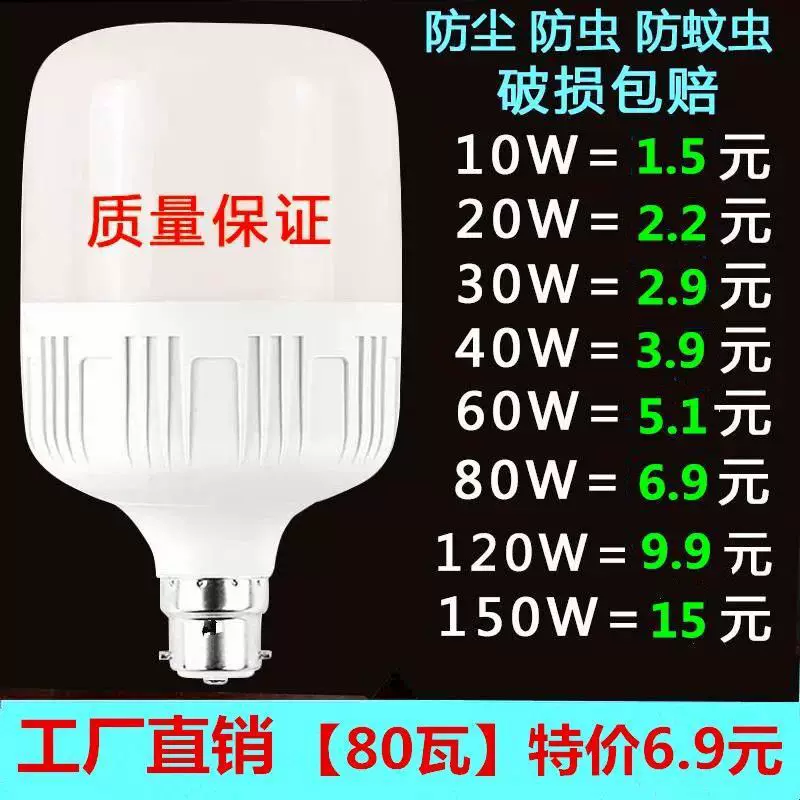 Лампочка LED, энергосберегающая лампа, старого образца сверхяркие светодиоды, с резьбовым цоколем, 40Вт