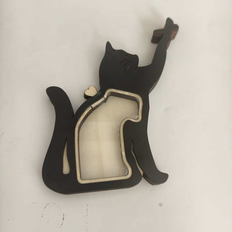 跨境创意新品木制猫毛狗毛宠物毛纪念盒纪念品木质工艺品摆件|undefined