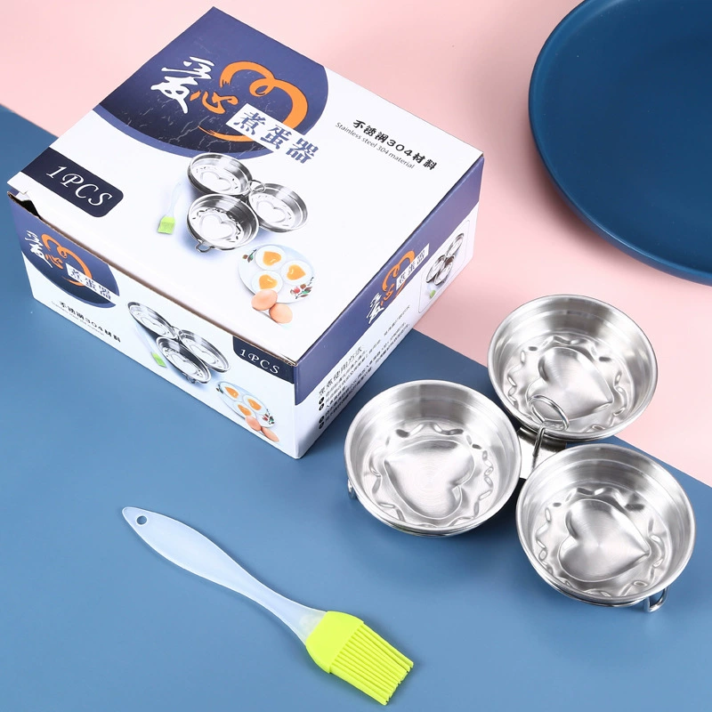 Polypack 304 нержавеющая сталь Egg Mold – формы сердце и круг для жареных, паровых и вареных яиц