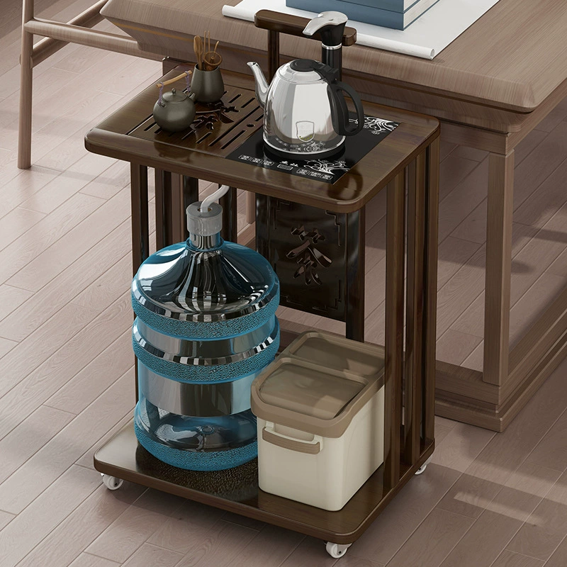 Передвижной чайный столик для дома, гостиной, чайной комнаты, простой чайный столик, журнальный столик, один стол, универсальный, полностью автоматический, встроенный чайник