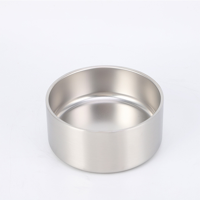 Acero inoxidable antideslizante redondo para perros tazón de gran calibre para mascotas antideslizante desgaste para mascotas alimentación al por mayor en stock
