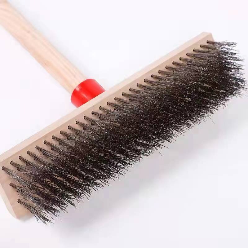 목재 색상(스테인리스 와이어 바닥 브러시) 폭 27cm + 나무 손잡이