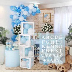 卸売り26文字A-Z風船箱baby赤ちゃん誕生日パーティーone結婚式プロポーズ風船箱