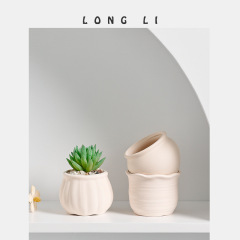 Longli Ceramic Succulent Planter Decor Home Decor Succulent Planter Wholesale Gardening Planter Ceramic Plant Pot