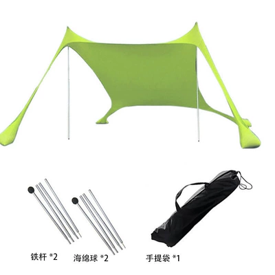 beach sand digging tent Lycra – Avtomobil dam çadırları - green-2-iron-bars-200160150cm
