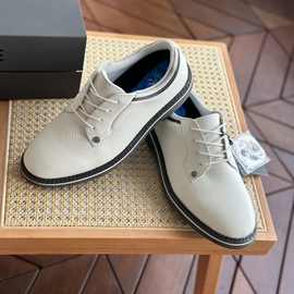 韩版新款男士户外运动高尔夫球鞋防滑耐磨轻便系带小白鞋