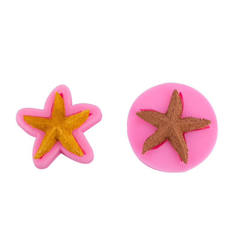 Simulación estrella de mar silicona molde aromaterapia vela yeso hecho a mano jabón fondant chocolate decoración Accesorios