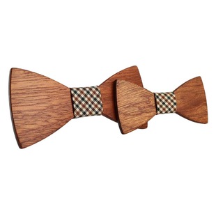 Mahoosive solid wood collar Flower jacquard cloth bow tie European and American children men's accessories bow tie suit