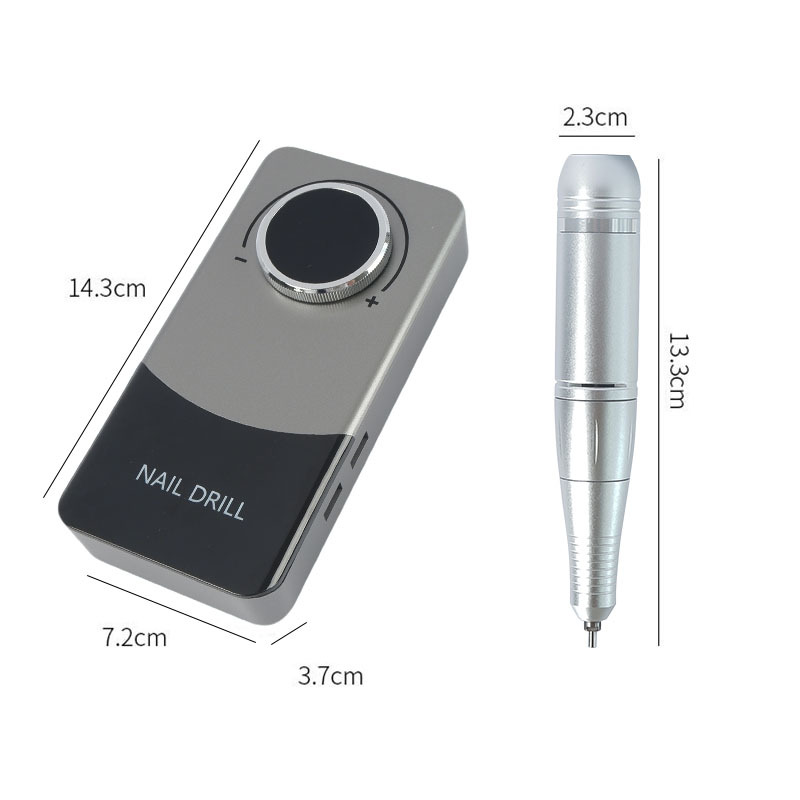 Máquina lijadora de uñas de almacenamiento de energía portátil, lijadora de uñas profesional de eliminación de uñas 45000 rpm, lijadora de uñas V9 de pulido