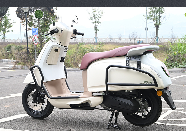 Suitable for Wuyang Honda NWF125 motorcycle crash bars, front and rear exhaust pipe bumpers, anti-fall and anti-collision, white modification