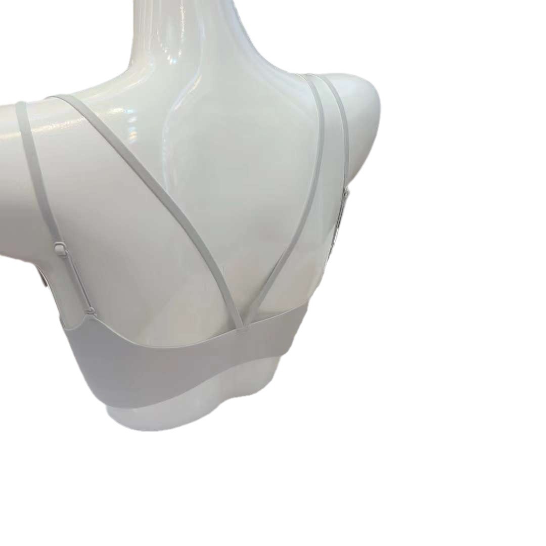 6370 nueva textura tridimensional 3D sin costuras sin anillo de acero hebilla delantera hermosa espalda ropa interior sexy sujetador de pecho redondo ultrafino
