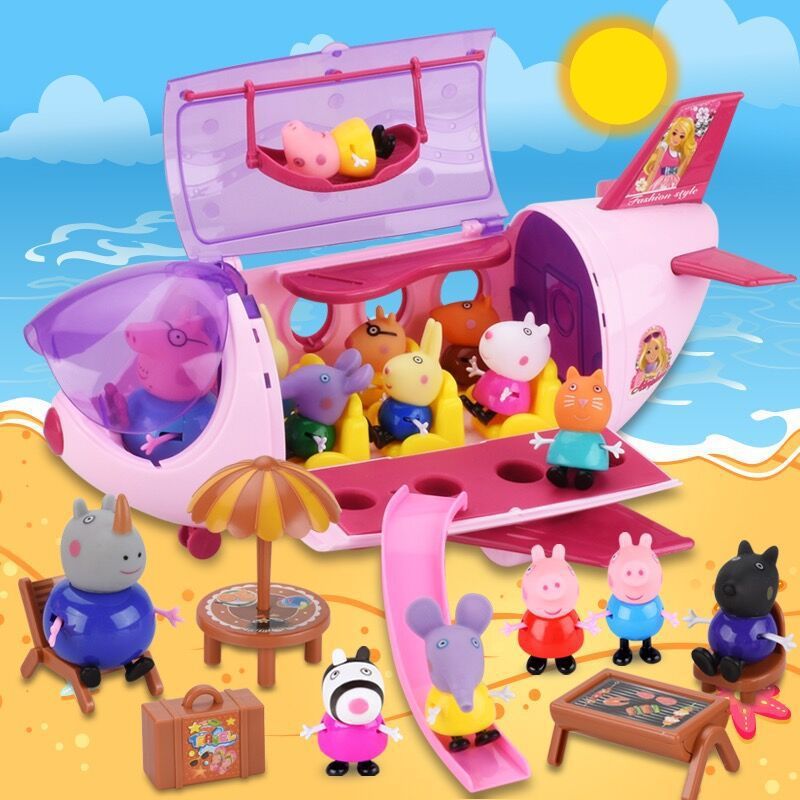 子供用ペッパピッグのおもちゃ、4人家族ごっこ遊びセット、ペッパピッグ人形フルセット、送料無料、卸売|undefined