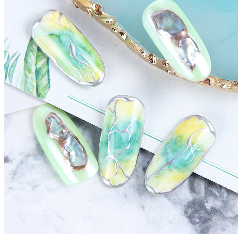 Pegamento de metal Estilo japonés manicura fototerapia pegamento de aceite de uñas Oro Plata Espejo borde gancho línea de dibujo de alambre pegamento pintado 8ML paquete