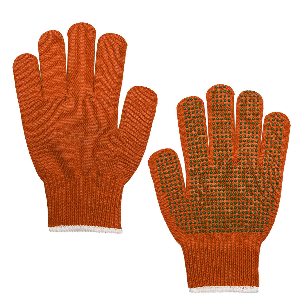 10针涤棉单面点塑劳保手套工作手套针织手套