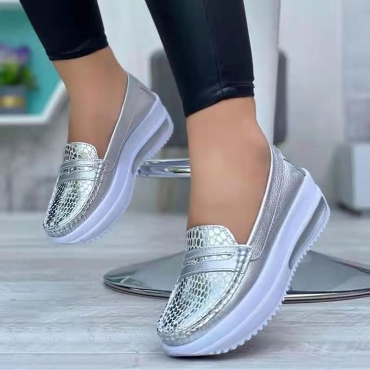 Women's Shoes large size new summer color matching casual single shoes for women round toe low top wedge heel fashionable toad shoes _voghion.com